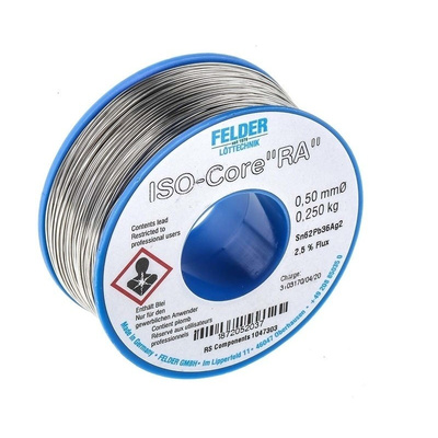 Felder Lottechnik 0.5mm Wire Lead solder, +179°C Melting Point