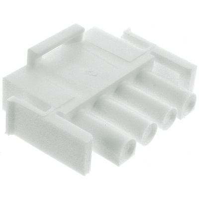 TE Connectivity, Universal MATE-N-LOK Male Connector Housing, 6.35mm Pitch, 4 Way, 1 Row