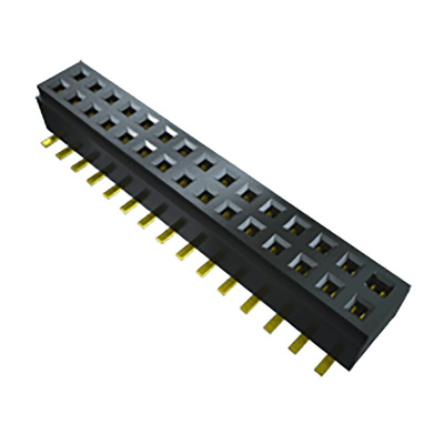 Samtec CLM Series Right Angle Surface Mount PCB Socket, 16-Contact, 2-Row, 1mm Pitch, Solder Termination