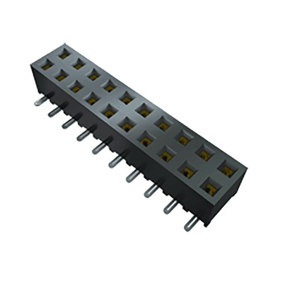 Samtec SMM Series Right Angle Surface Mount PCB Socket, 6-Contact, 2-Row, 2mm Pitch, Solder Termination