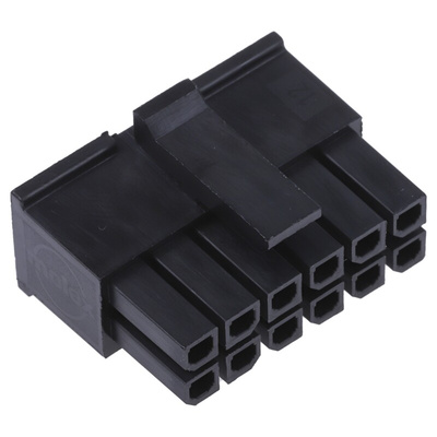 Molex, Micro-Fit 3.0 Female Connector Housing, 3mm Pitch, 12 Way, 2 Row