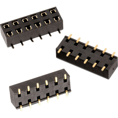 Wurth Elektronik WR-PHD Series Bottom Entry PCB Socket, 34-Contact, 2-Row, 2.54mm Pitch