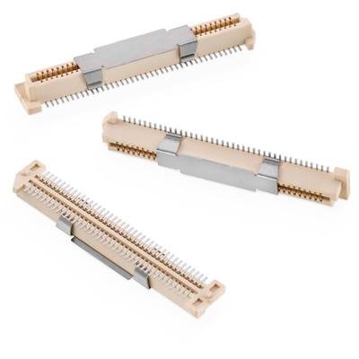 Wurth Elektronik WR-BTB Series Vertical PCB Socket, 80-Contact, 1-Row, 0.8mm Pitch
