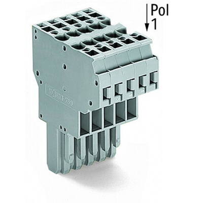 Wago 769 Series Straight PCB Mount PCB Socket, 5-Contact, 5mm Pitch, Cage Clamp Termination