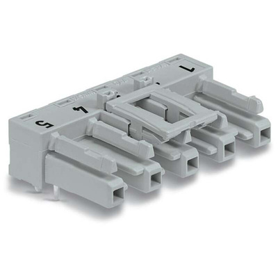 Wago 770 Series Angled PCB Mount PCB Socket, 5-Contact, 1-Row, 10mm Pitch, Cage Clamp Termination