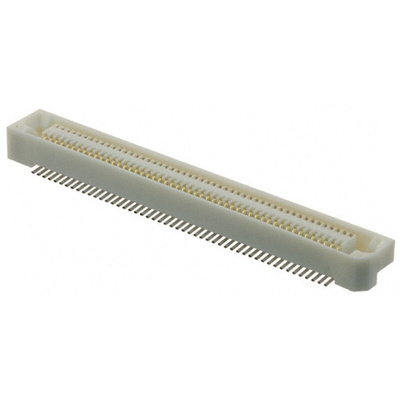 Hirose FX6 Series Straight Surface Mount PCB Socket, 100-Contact, 2-Row, 0.8mm Pitch, Solder Termination