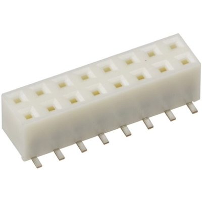 Hirose A3A Series Straight Surface Mount PCB Socket, 16-Contact, 2-Row, 2mm Pitch, Solder Termination