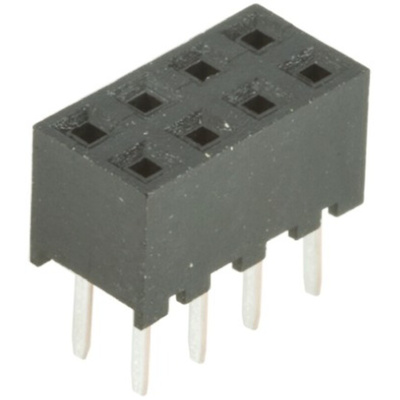 Hirose A3C Series Straight Through Hole Mount PCB Socket, 8-Contact, 2-Row, 2mm Pitch, Solder Termination