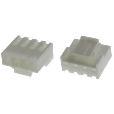 JST, VHR Female Connector Housing, 3.96mm Pitch, 4 Way, 1 Row