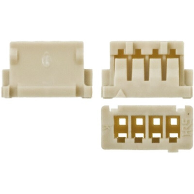 Hirose, DF13 Male Connector Housing, 1.25mm Pitch, 4 Way, 1 Row