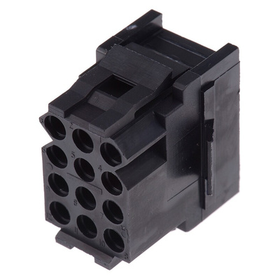 ITT Cannon, Trident Female Connector Housing, 5.08mm Pitch, 12 Way, 3 Row