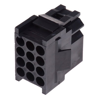 ITT Cannon, Trident Female Connector Housing, 5.08mm Pitch, 12 Way, 3 Row