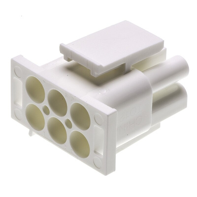 TE Connectivity, Universal MATE-N-LOK Male Connector Housing, 6.35mm Pitch, 6 Way, 2 Row