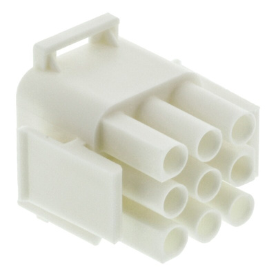 TE Connectivity, Universal MATE-N-LOK Male Connector Housing, 6.35mm Pitch, 9 Way, 3 Row