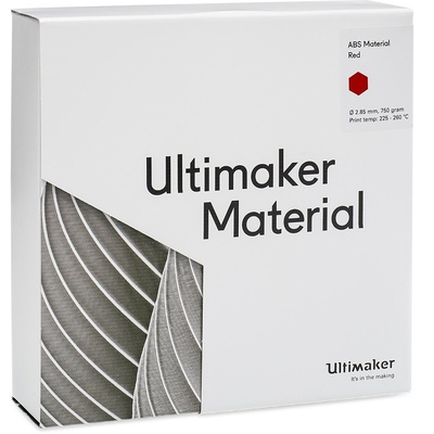Ultimaker 2.85mm Red ABS 3D Printer Filament, 750g