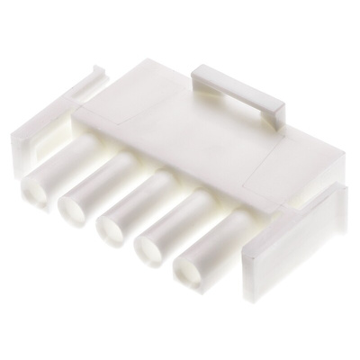 TE Connectivity, Universal MATE-N-LOK Male Connector Housing, 6.35mm Pitch, 5 Way, 1 Row
