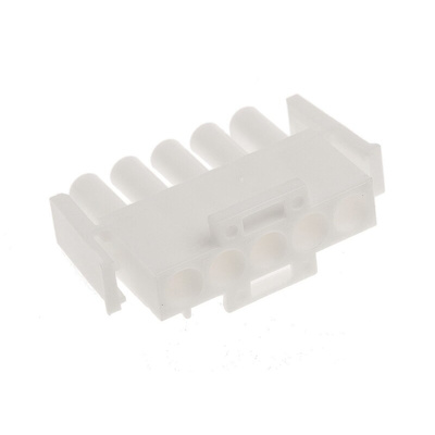 TE Connectivity, Universal MATE-N-LOK Male Connector Housing, 6.35mm Pitch, 5 Way, 1 Row