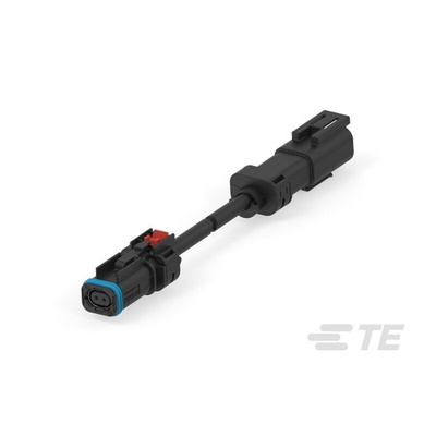 TE Connectivity, DT Automotive Connector Male to Female 2 Way, Crimp Termination