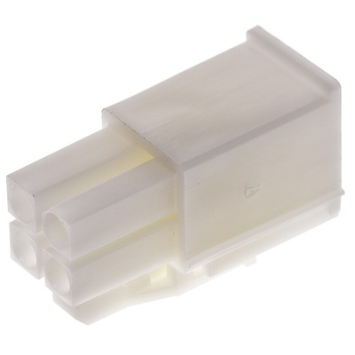 TE Connectivity, Mini-Universal MATE-N-LOK Male Connector Housing, 4.14mm Pitch, 4 Way, 2 Row