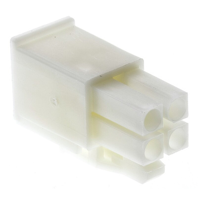 TE Connectivity, Mini-Universal MATE-N-LOK Male Connector Housing, 4.14mm Pitch, 4 Way, 2 Row
