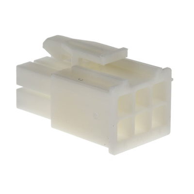 TE Connectivity, Mini-Universal MATE-N-LOK Male Connector Housing, 4.2mm Pitch, 6 Way, 2 Row