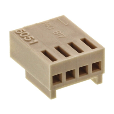Molex, KK Female Connector Housing, 2.5mm Pitch, 4 Way, 1 Row