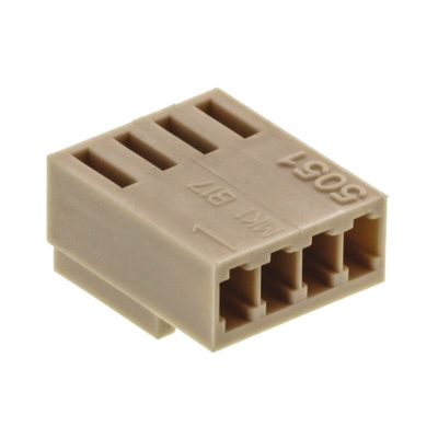 Molex, KK Female Connector Housing, 2.5mm Pitch, 4 Way, 1 Row