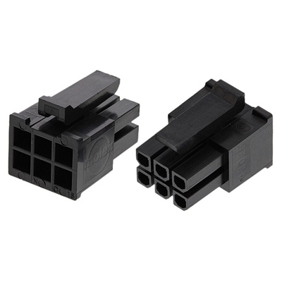 Molex, Micro-Fit 3.0 Female Connector Housing, 3mm Pitch, 6 Way, 2 Row