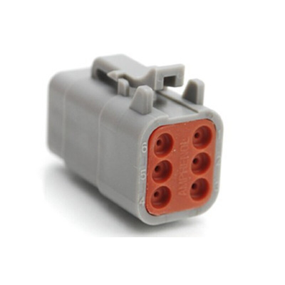 Amphenol Industrial, ATM Automotive Connector Plug 6 Way, Crimp Termination