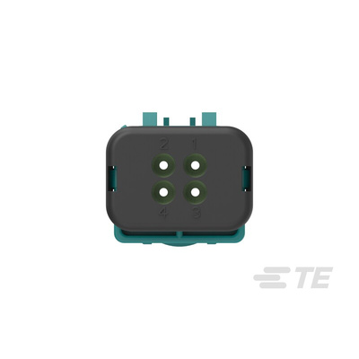 TE Connectivity, AMPSEAL 16 Connector Housing Plug 4 Way, Crimp Termination