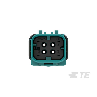 TE Connectivity, AMPSEAL 16 Connector Housing Plug 4 Way, Crimp Termination