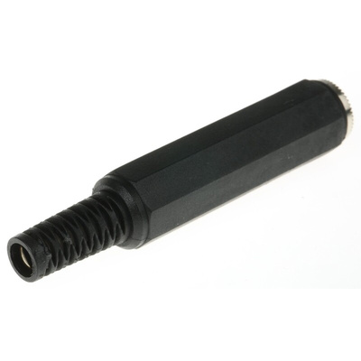 RS PRO Jack Connector 6.35 mm Cable Mount Mono Socket, 2Pole