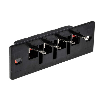 RS PRO Panel Mount Speaker Terminal Socket, 4 Way, 3A, Quick Connect Termination