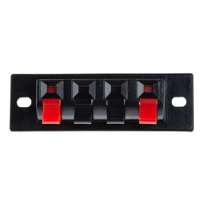 RS PRO Panel Mount Speaker Terminal Socket, 4 Way, 3A, Quick Connect Termination