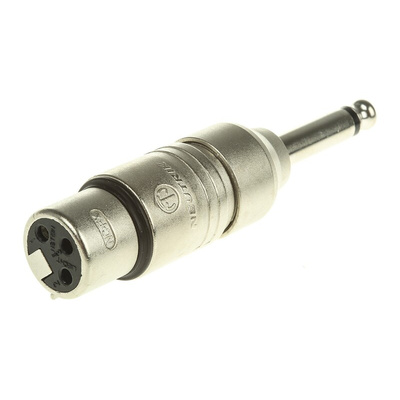 Neutrik AV Adapter, Male 1/4 in Mono to Female XLR