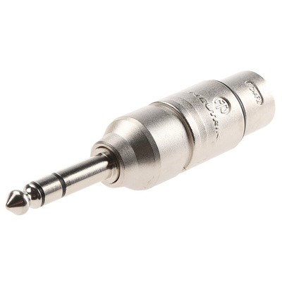 Neutrik AV Adapter, Male 1/4 in Stereo to Female XLR