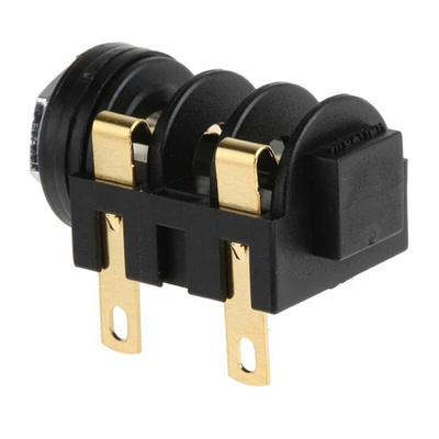 RS PRO Jack Connector 6.35 mm Panel Mount Mono Socket, 2Pole