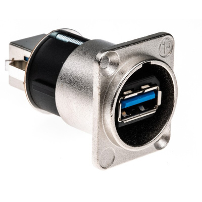 Neutrik USB 3.0 Feedthrough Gender Changer for use with USB 3.0 Connectors