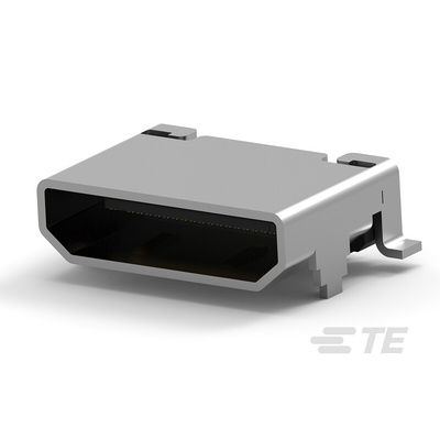TE Connectivity Miniature 19 Way Female Right Angle HDMI Connector