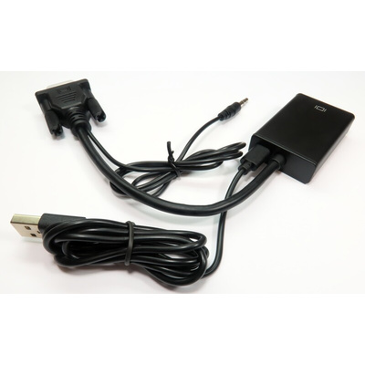 RS PRO AV Adapter, Male VGA to Female HDMI