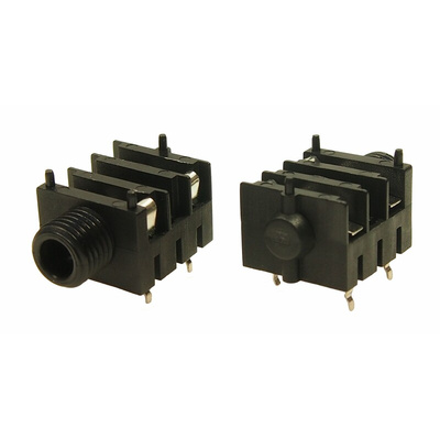 RS PRO Jack Connector 6.35 mm PCB Mount Mono Socket 5A