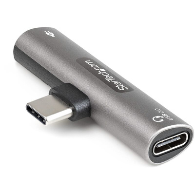 StarTech.com Tee AV Adapter, Male USB-C to Female USB-C