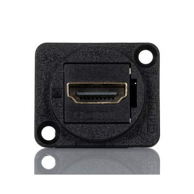 RS PRO 35 x 26 x 31 mm 19 Way Female Right Angle Feedthrough HDMI Connector