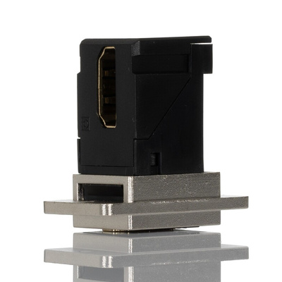 RS PRO 35.3 x 19 x 35.5 mm 19 Way Female Right Angle Feedthrough HDMI Connector