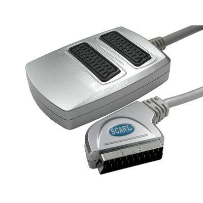 RS PRO A/V Connector Adapter, Male SCART to Female 2 x SCART