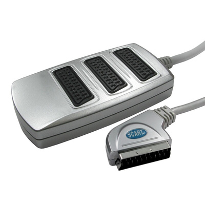 RS PRO A/V Connector Adapter, Male SCART to Female 3 x SCART