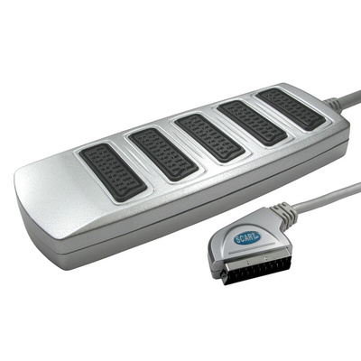 RS PRO A/V Connector Adapter, Male SCART to Female 5 x SCART