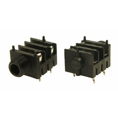 RS PRO Jack Plug 6.35 mm Panel Mount Mono Type Jack Socket Socket 5A