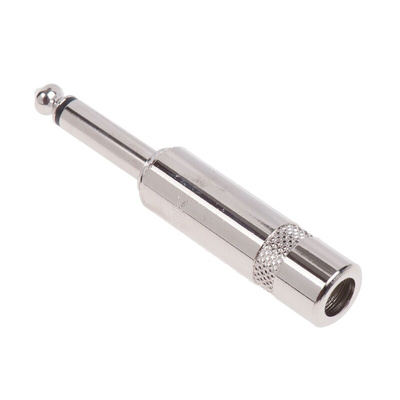 RS PRO Jack Connector 6.35 mm Cable Mount Mono Plug, 2Pole