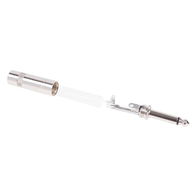 RS PRO Jack Connector 6.35 mm Cable Mount Mono Plug, 2Pole